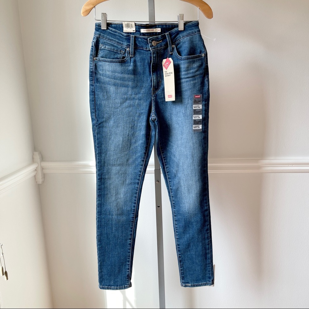LEVIS 721 HIGH RISE SKINNY SCULPT 6 SHORT NEW NWT